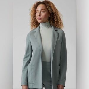 Athleta Sage Gray green Eastbound Blazer with Notched Lapels and Tailored Fit  6